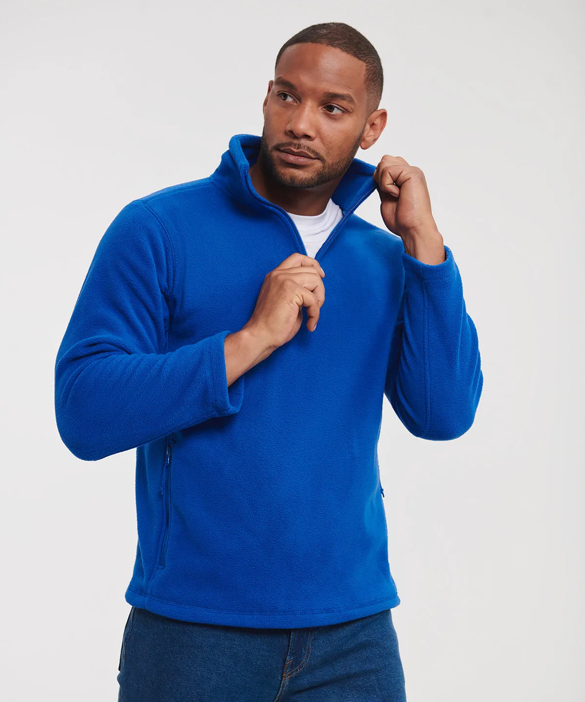 -zip outdoor fleece | French Navy