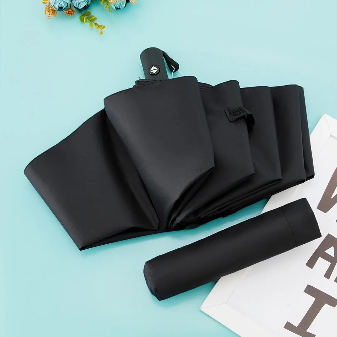 ABSORBIA 3X Folding Umbrella Black and 5X Folding Umbrella Black(Pack of 2) For Rain & Sun Protection and also windproof | Double Layer Folding Portable Umbrella with Cover |Fancy and Easy to Travel