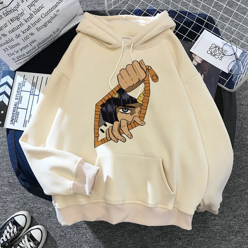 Anime JOJO's Bizarre Adventure Bruno Buccellati Hoodies Oversized Hooded Sweatshirt
