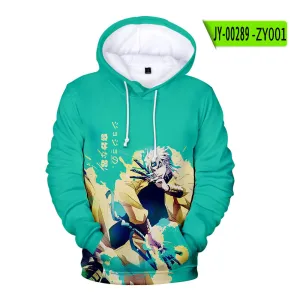 Anime Jojo's Bizarre Adventure Hoodies Hooded Sweater Harajuku Street Pullover Long-sleeved Sweatshirt