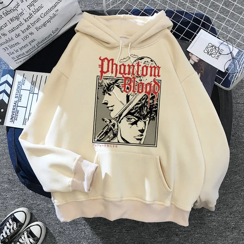 Anime JOJO's Bizarre Adventure Phantom Blood Casual Hip Pop Hoodies Oversized Hooded Sweatshirt