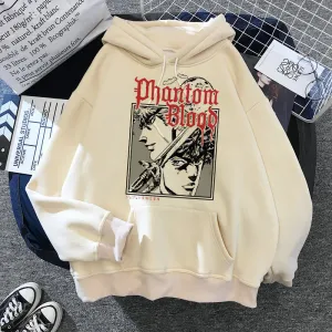 Anime JOJO's Bizarre Adventure Phantom Blood Casual Hip Pop Hoodies Oversized Hooded Sweatshirt