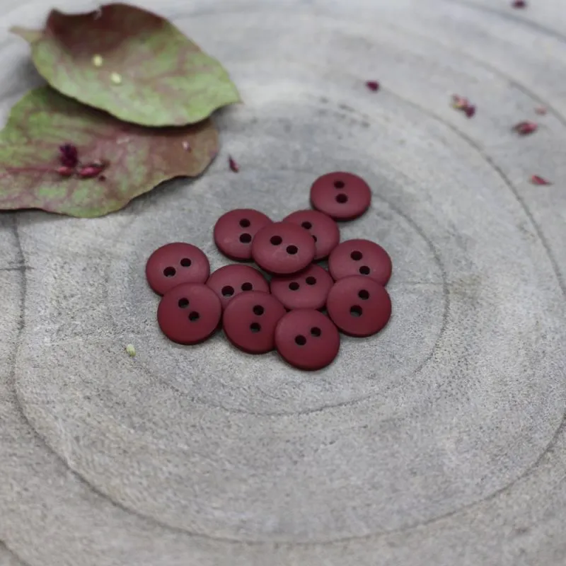 Atelier Brunette - Classic Matte Buttons - Amarante 10mm