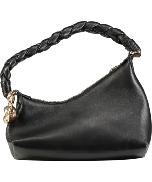 Aupen Nirvana Black Noir/gold Hardware Shoulder Bag