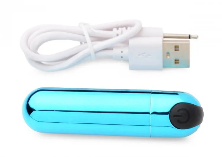 Bang! 10X Vibrating Metallic Bullet Blue