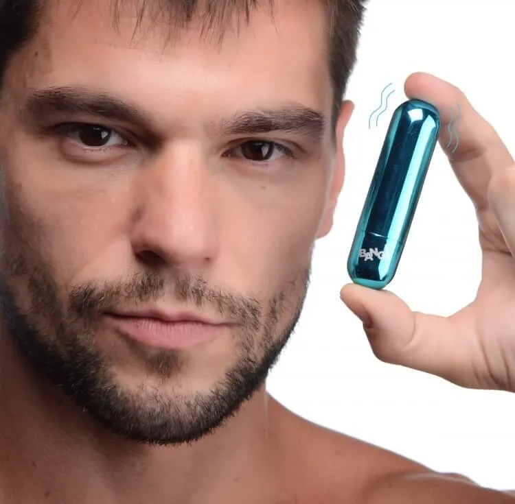 Bang! 10X Vibrating Metallic Bullet Blue