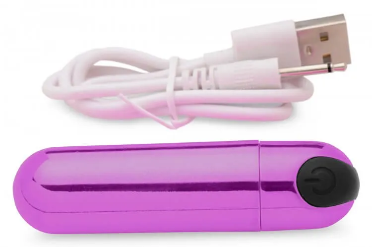 Bang! 10X Vibrating Metallic Bullet Purple