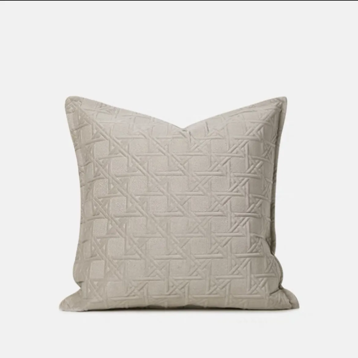 Beige Fox Fur Cushion Set