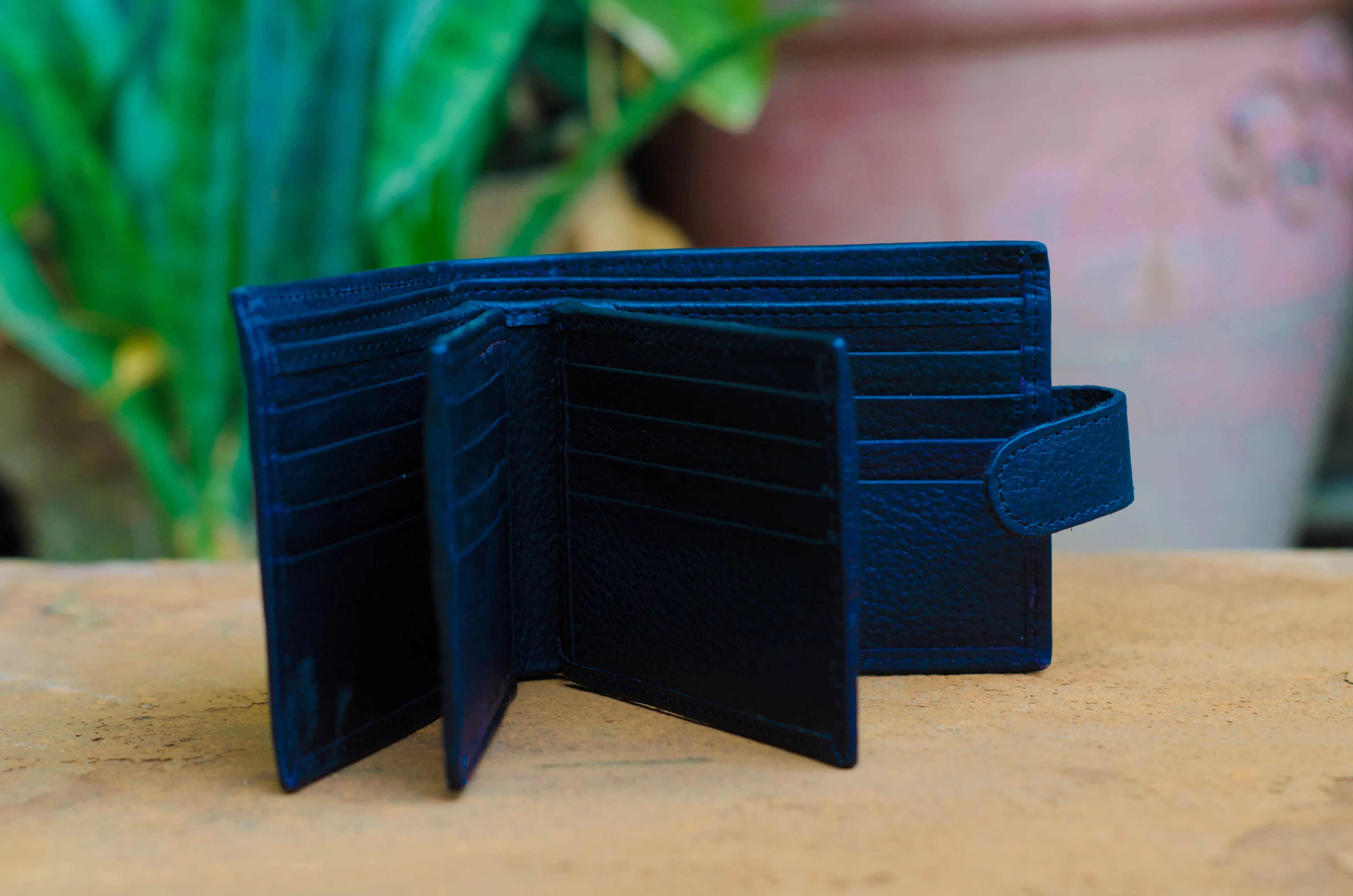 Black Soft Leather Wallet 2 piece