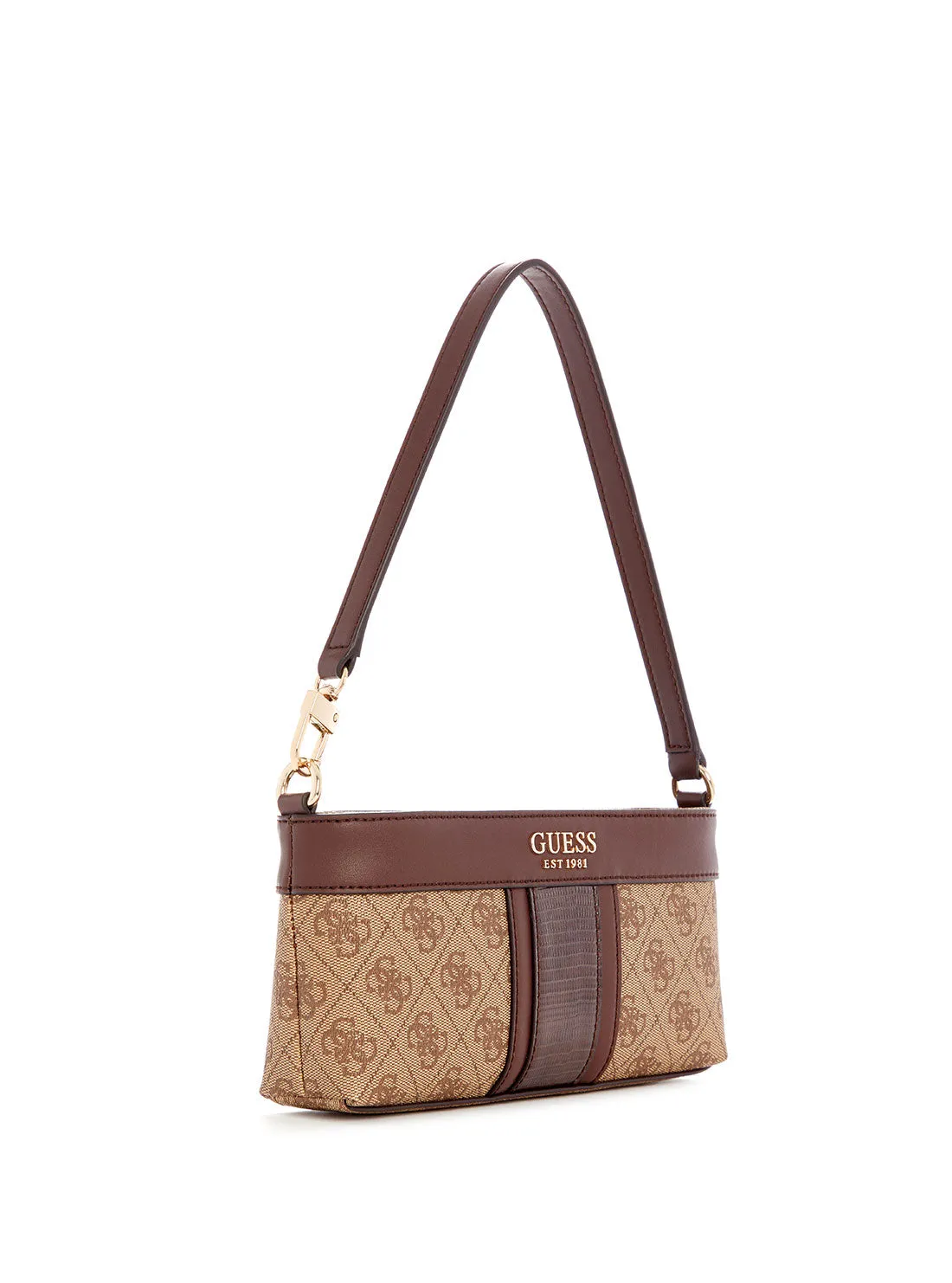 Brown Logo Cristiana Mini Shoulder Bag