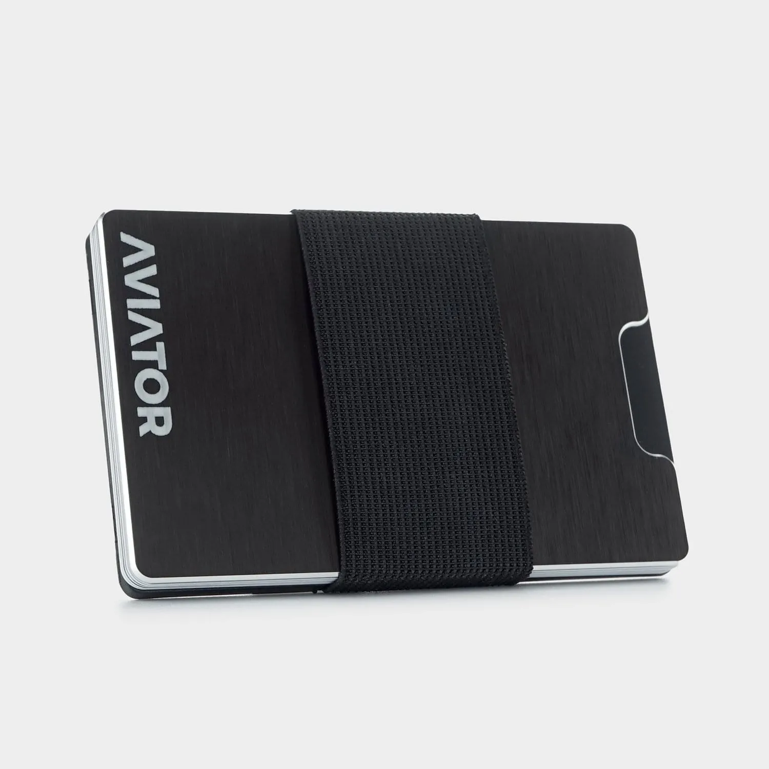 Brushed Black Aluminum Minimalist Wallet