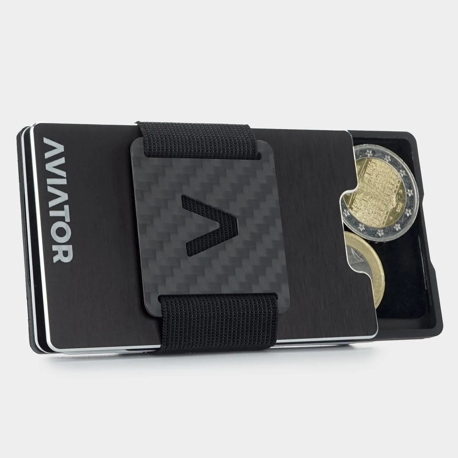 Brushed Black Aluminum Minimalist Wallet
