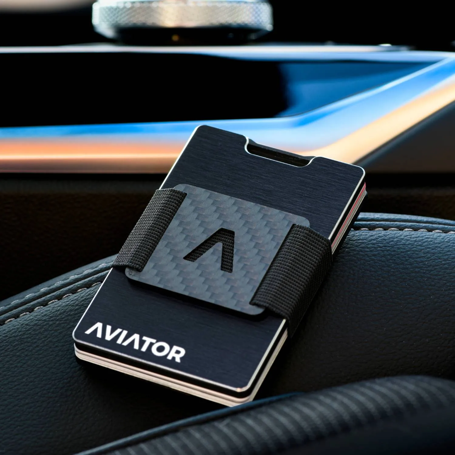 Brushed Black Aluminum Minimalist Wallet