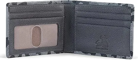 Camo Bifold Leather Wallet
