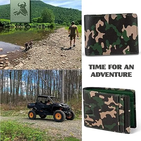 Camo Bifold Leather Wallet