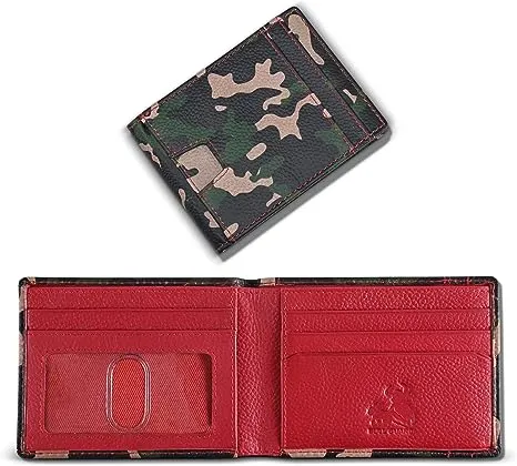 Camo Bifold Leather Wallet