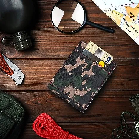 Camo Bifold Leather Wallet
