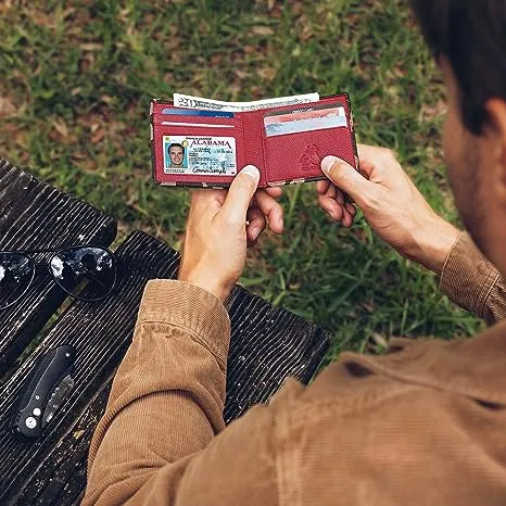 Camo Bifold Leather Wallet