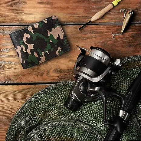 Camo Bifold Leather Wallet