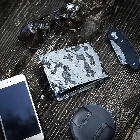 Camo Bifold Leather Wallet