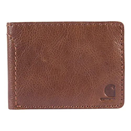 Carhartt B0000 Men's Rugged Patina Leather Wallets, Available in Multiple Styles and Colors