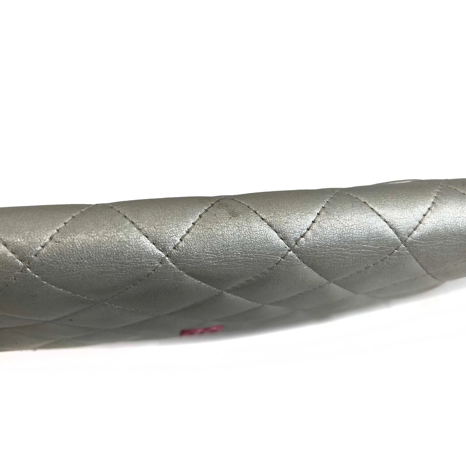 Chanel CC Quilted Silver Clutch Wallet