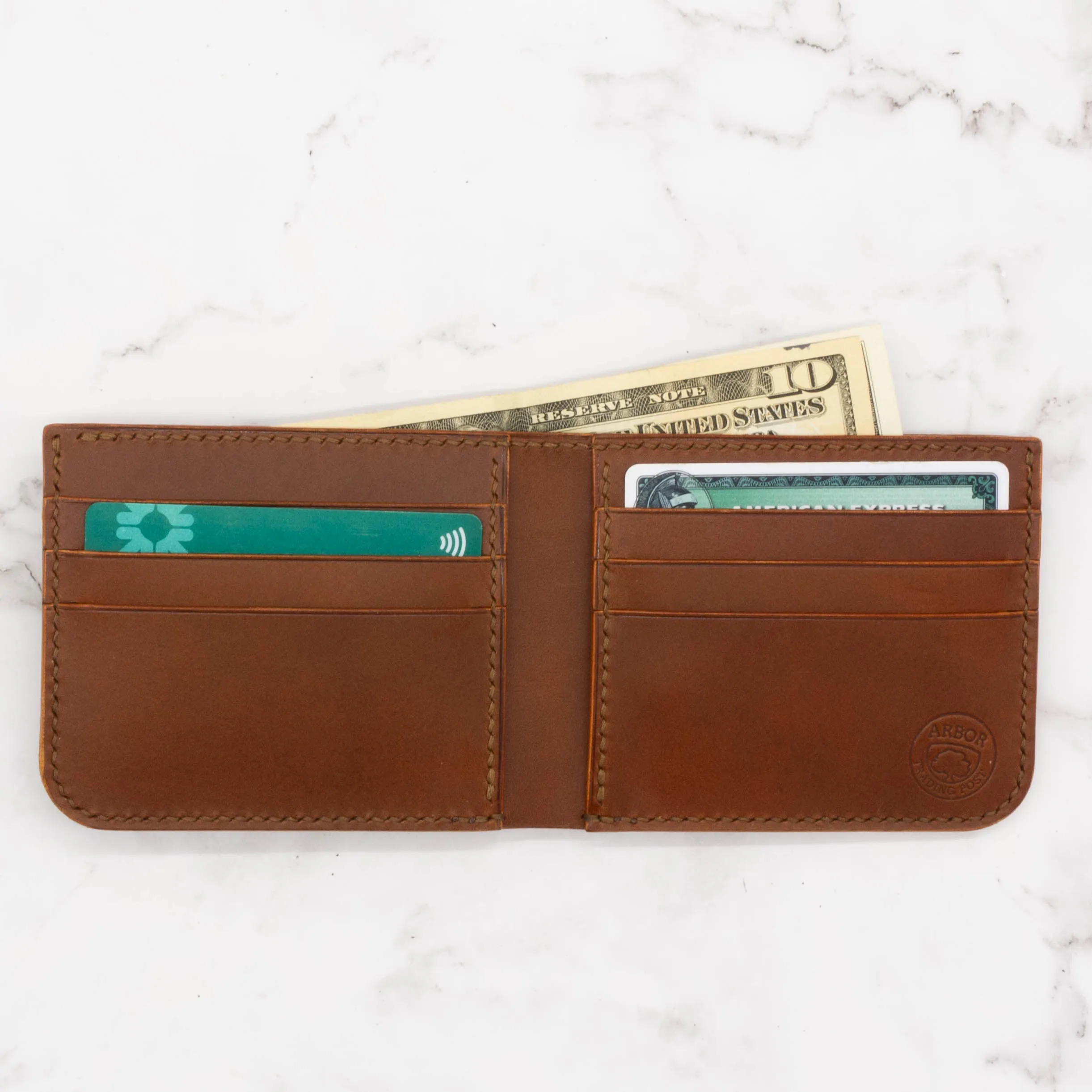 Classic Bifold Wallet with RFID Blocking Protection - Two Tone Colors