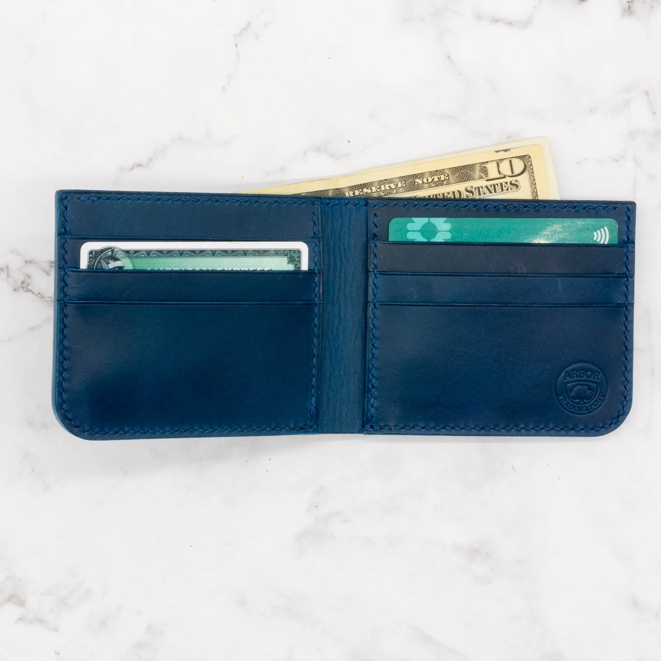 Classic Bifold Wallet with RFID Blocking Protection - Two Tone Colors