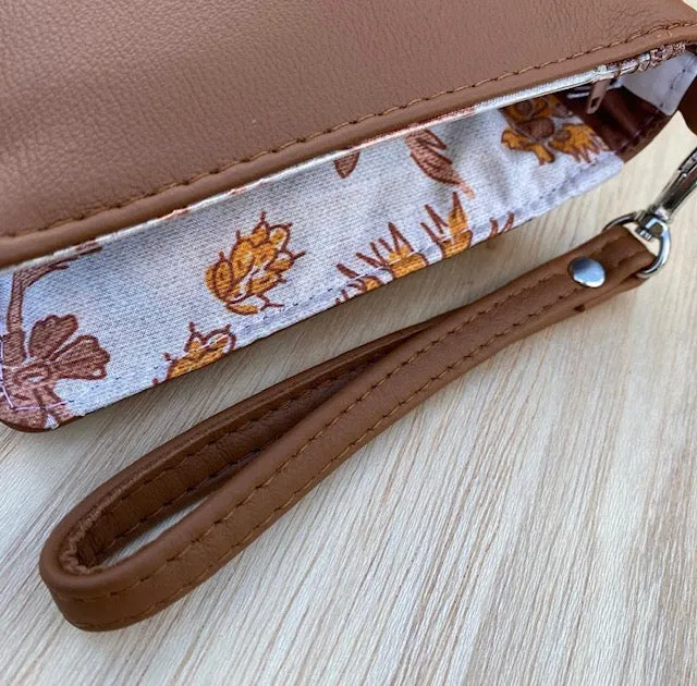 Deluxe Leather Nappy Wallet - Kalami Florals