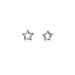 Ear Sense Earring CH139 Crystal Open Star Stud Earrings