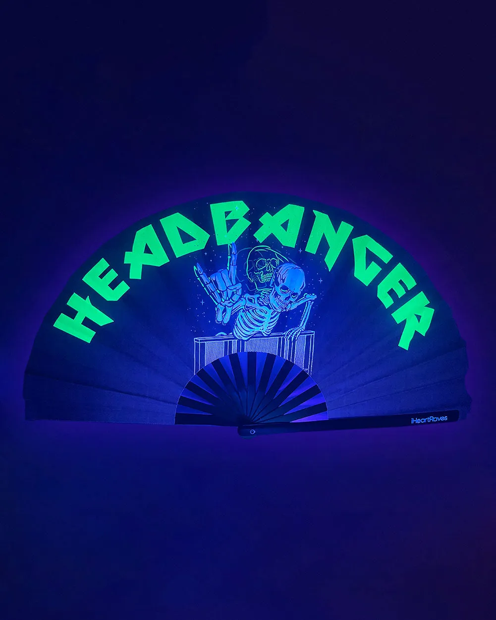 Filthy Headbanger UV Reactive Hand Fan