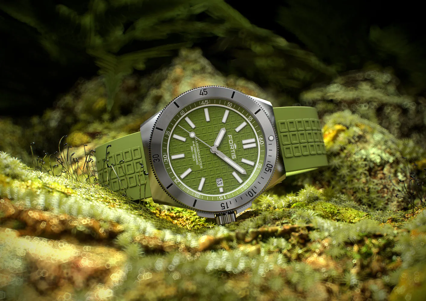 FOR Watch Marinemaster M-4 Woodpecker Green