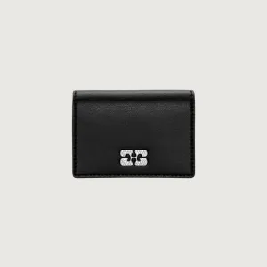 Ganni Bou Flap Card Holder Strass (Black)