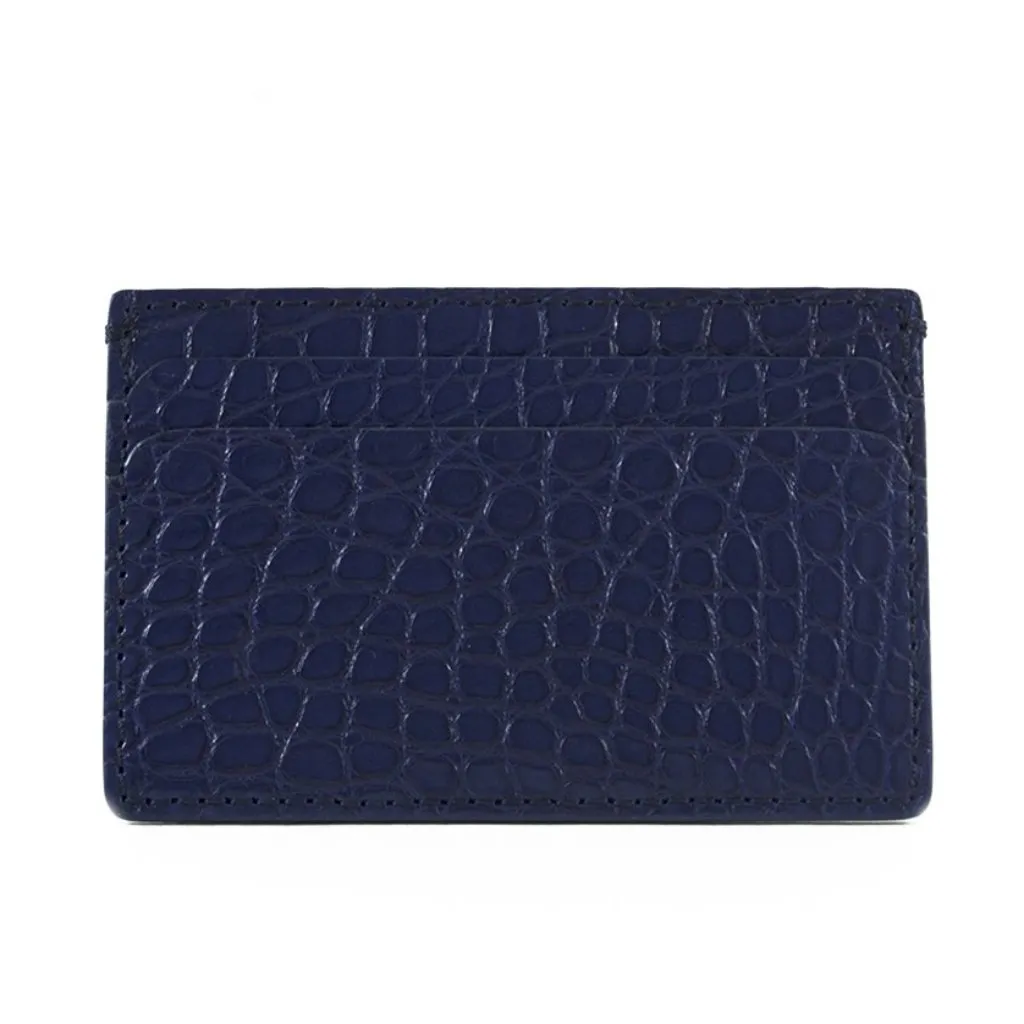 Genuine Matte Alligator 5-Pocket Card Case