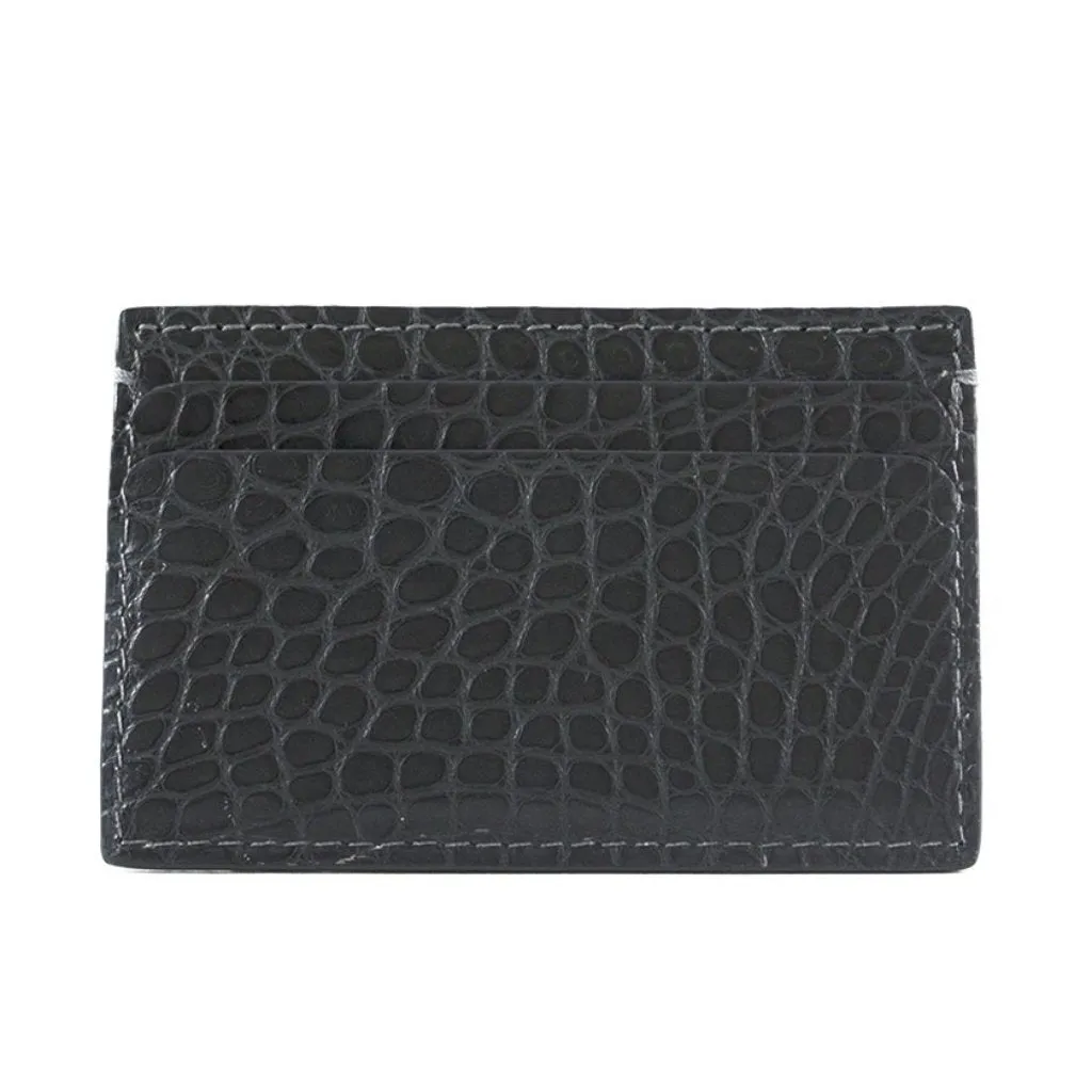 Genuine Matte Alligator 5-Pocket Card Case