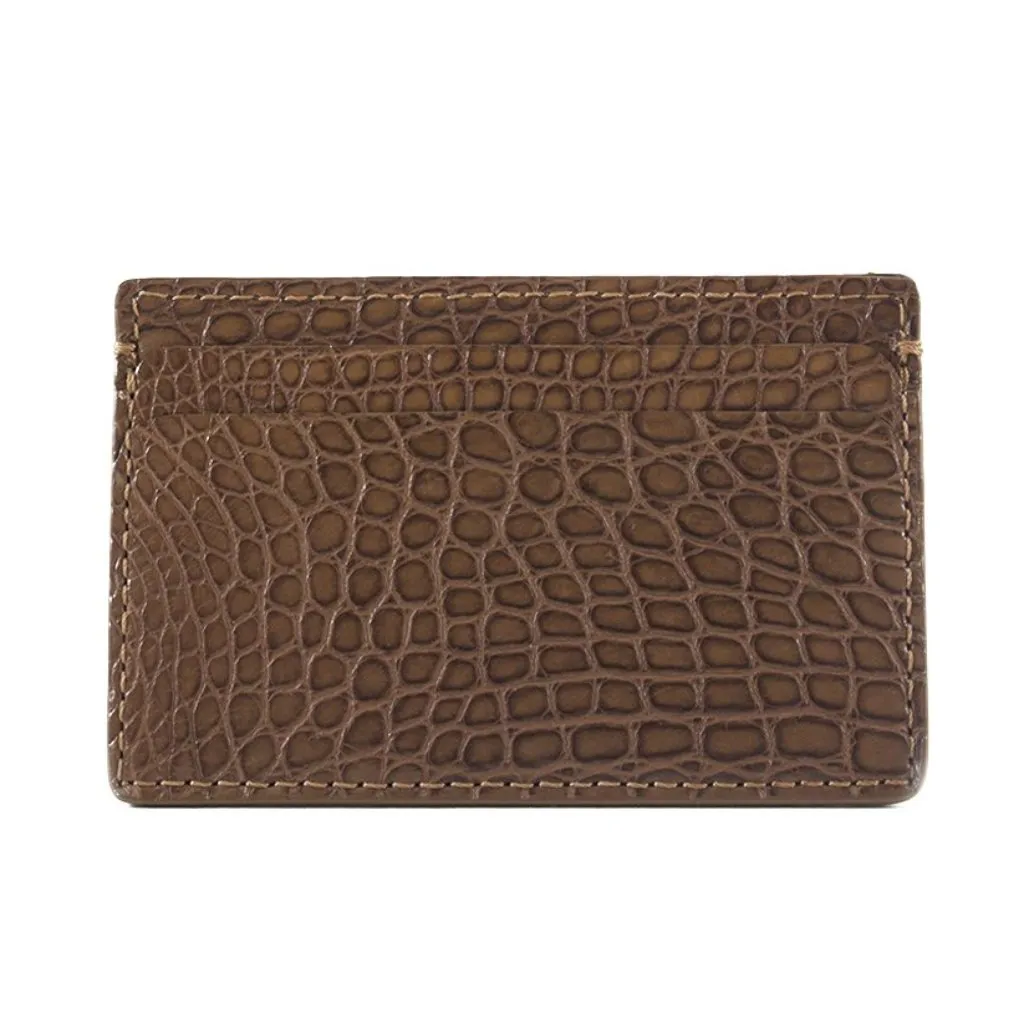 Genuine Matte Alligator 5-Pocket Card Case
