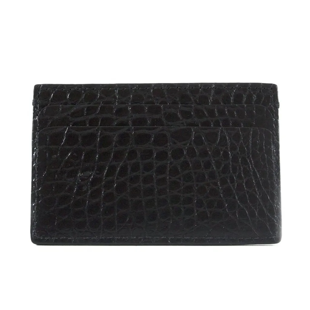 Genuine Matte Alligator 5-Pocket Card Case