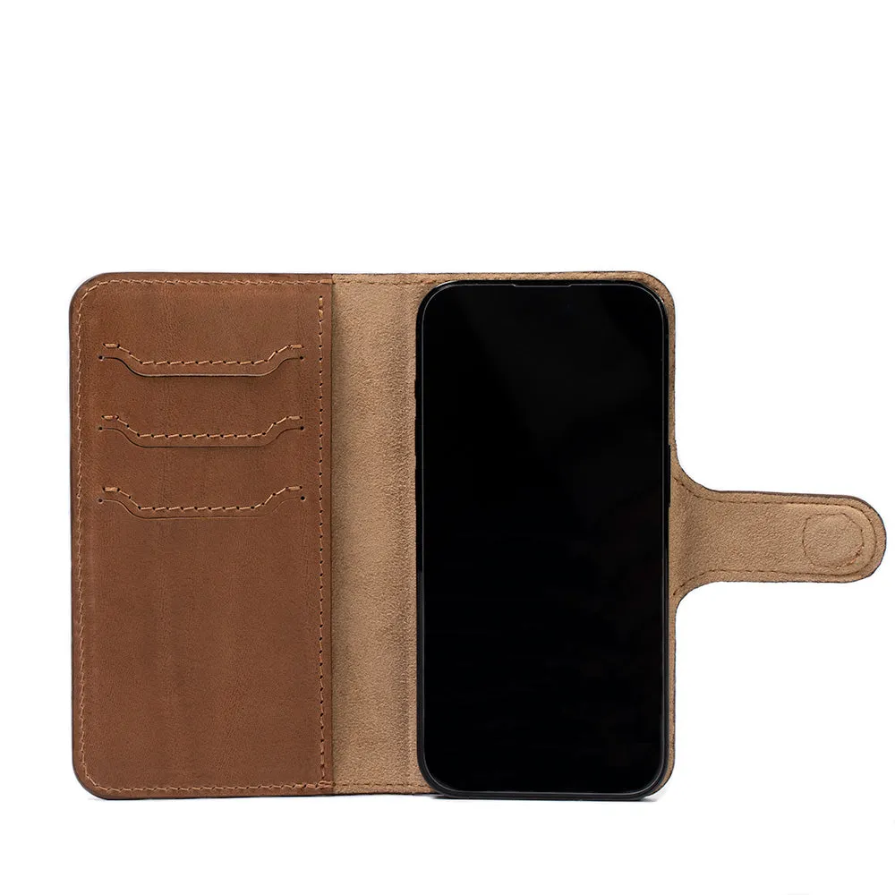 iPhone 14 series Full-Grain Leather Folio Case Wallet with MagSafe - Classic 4.0