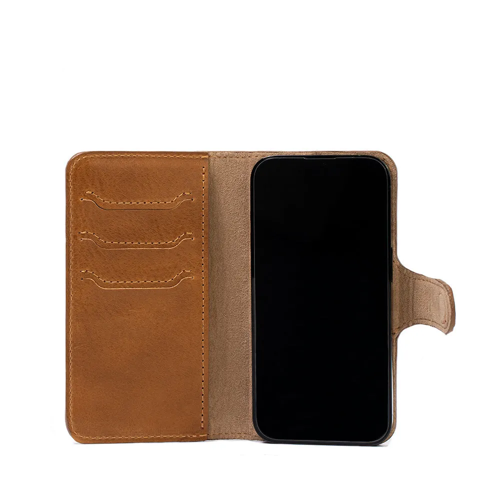 iPhone 14 series Full-Grain Leather Folio Case Wallet with MagSafe - Classic 4.0