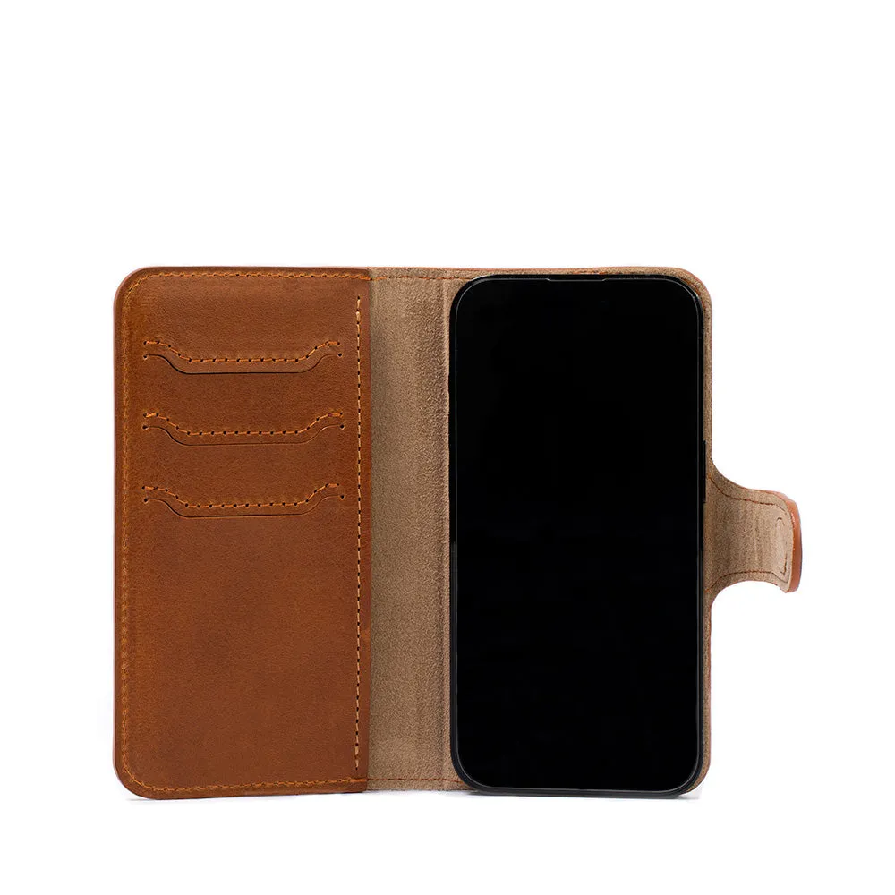 iPhone 14 series Full-Grain Leather Folio Case Wallet with MagSafe - Classic 4.0