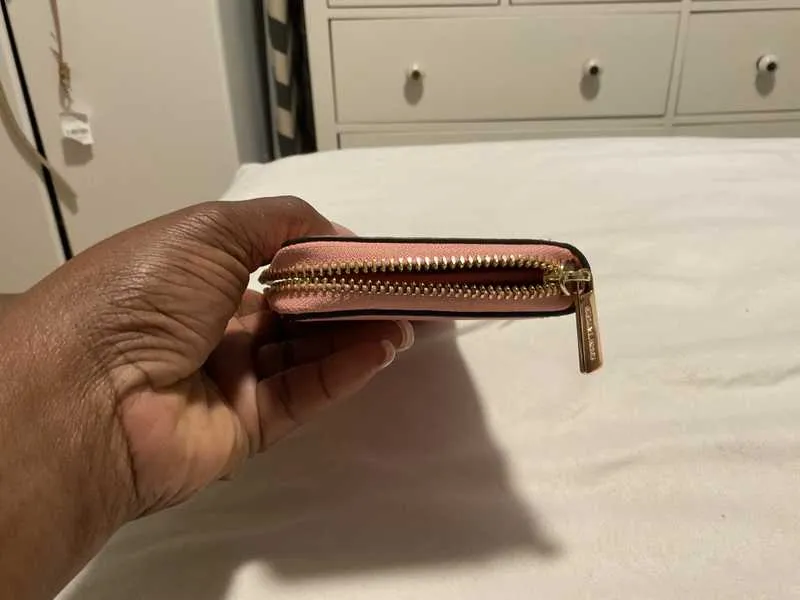 Jet Set Travel Large Saffiano Leather Quarter-Zip Wallet