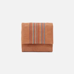 Keen Mini Trifold Wallet in Buffed Leather - Whiskey