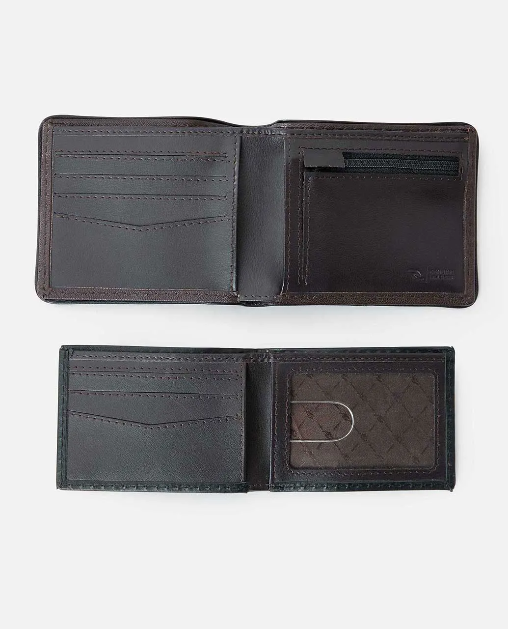 Layered RFID 2 In 1 Wallet - Brown
