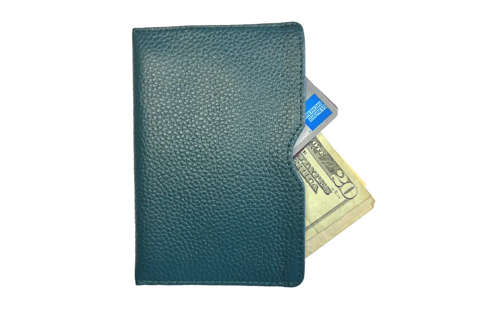 Leather Card/Money holder - Teal