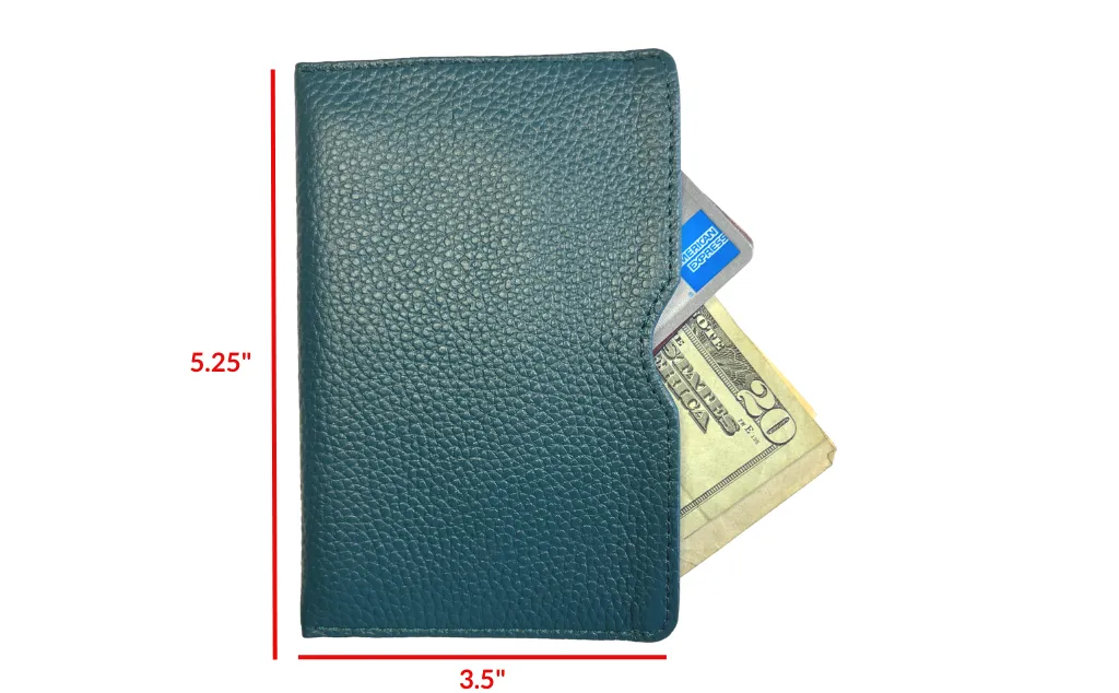 Leather Card/Money holder - Teal