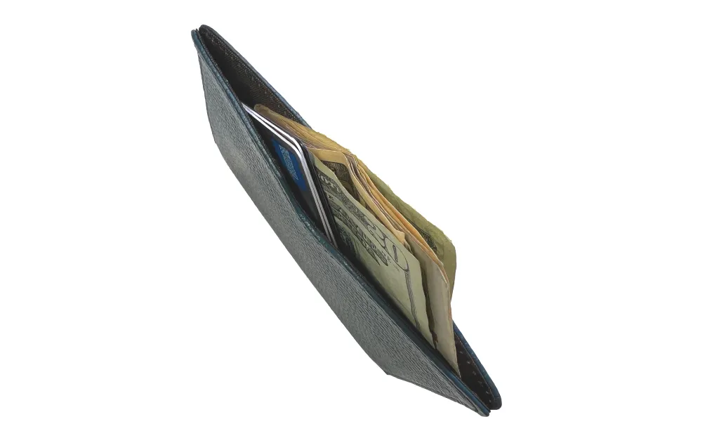 Leather Card/Money holder - Teal