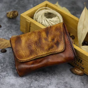 Leather Retro Unisex Mini Fashion Card Pocket Wallet