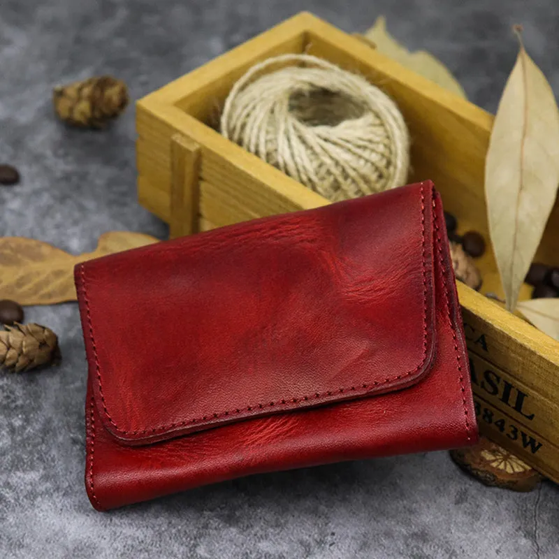 Leather Retro Unisex Mini Fashion Card Pocket Wallet
