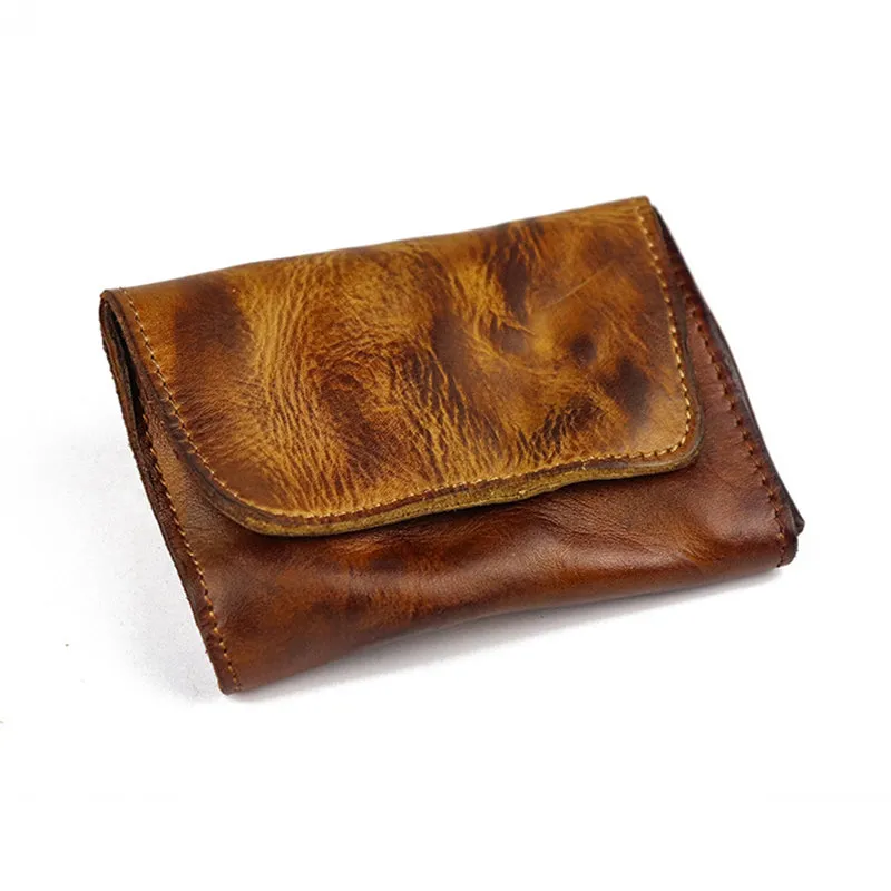 Leather Retro Unisex Mini Fashion Card Pocket Wallet