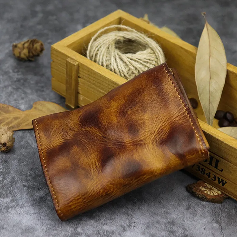 Leather Retro Unisex Mini Fashion Card Pocket Wallet